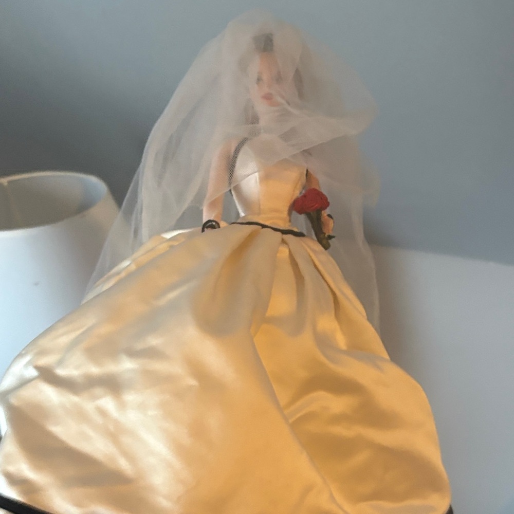 Elegant Bridal Doll with Veil and Rose